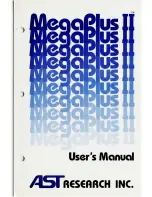 AST RESEARCH MegaPlus II User Manual предпросмотр