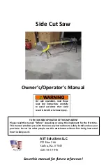 AST SIDE CUT SAW Owner'S/Operator'S Manual preview