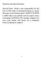 Preview for 49 page of Astak EZ READER User Manual