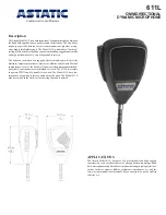 Astatic 611L Specification Sheet предпросмотр