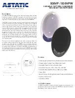 Astatic 930VP Specification Sheet preview