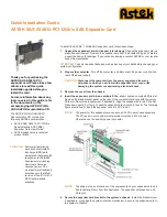 ASTEK SAS A34012-PCI Quick Installation Manual предпросмотр