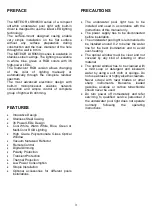 Предварительный просмотр 3 страницы ASTEL LIGHTING METEOR LSR36500 Series Operating Instructions Manual