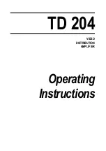 Preview for 1 page of ASTEL TD 204 Operating Instructions