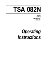 Preview for 1 page of ASTEL TSA 082N Operating Instructions Manual