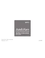 Preview for 1 page of Astell & Kern DPF11 Instruction Book