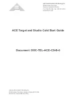 Preview for 1 page of ASTi ACE Studio Cold Start Manual