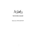 Preview for 1 page of Astivita ASTEC60CERTOP Instruction Manual