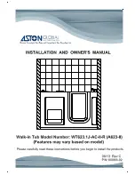 Preview for 1 page of Astone WT62311J-AC-II-R Installation And Owner'S Manual