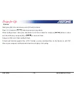 Preview for 18 page of Astone Xinc Ultra User Manual