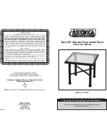 Preview for 1 page of Astonica 50102707 Instruction Manual