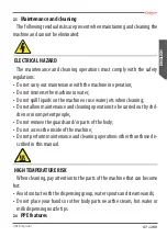 Preview for 47 page of Astoria GREEN LINE Plus 4 You TS SAEP Use And Maintenance Manual, Instructions For The User