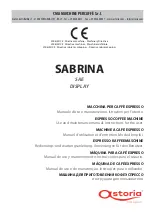 Astoria SABRINA SAE DISPLAY Use And Maintenance Manual, Instructions For The User preview