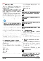 Preview for 40 page of Astoria SABRINA SAE DISPLAY Use And Maintenance Manual, Instructions For The User