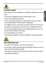 Preview for 43 page of Astoria SABRINA SAE DISPLAY Use And Maintenance Manual, Instructions For The User