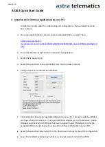 Preview for 1 page of astra telematics AT202 Quick Start Manual