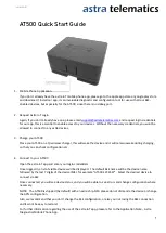 Preview for 1 page of astra telematics AT500 Quick Start Manual