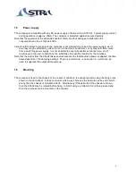 Preview for 5 page of Astra A5022 User Manual