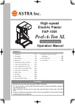 Предварительный просмотр 1 страницы Astra FAP-1001 Operation Manual