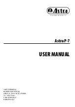 Astra P-7 User Manual preview