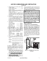 Предварительный просмотр 9 страницы Astria Marquee36 Installation And Operation Instructions Manual