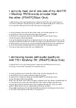 Preview for 1 page of Astro Gaming 939-001514 Faq