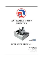 Astro Machine ASTROJET 1000P Operator'S Manual предпросмотр