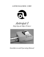 Astro Machine Astrojet I Operating Instructions Manual предпросмотр