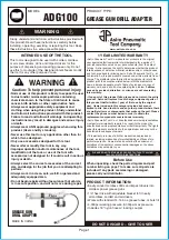 Preview for 1 page of Astro Pneumatic ADG100 Manual