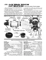 Astro-Tech AT102ED Specification Sheet preview