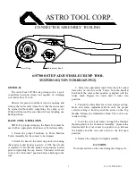 Preview for 1 page of Astro Tool 615708 Instructions