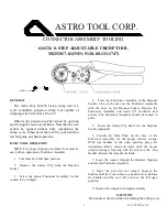 Preview for 1 page of Astro Tool 616336 Instruction Sheet