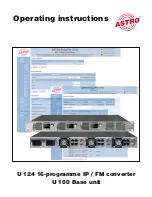 ASTRO U 100 Operating Instructions Manual предпросмотр