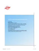 Preview for 60 page of ASTRO U 144 Operating Manual