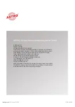 Предварительный просмотр 60 страницы ASTRO U 158 Operating Instructions Manual