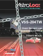 Astroflex 2 Way Security and Conveniece System VSS-204TW Owner'S Manual preview