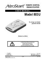 AstroStart 803U User Manual preview