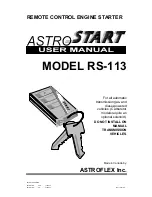 AstroStart RS-113 User Manual предпросмотр