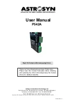 Astrosyn P542A User Manual предпросмотр