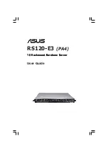 Asus 1U Rackmount Barebone Server RS120-E3 (PA4) User Manual preview