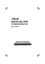 Asus 1U Rackmount Barebone Server RS160-E3/PS4 User Manual preview