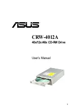 Preview for 1 page of Asus 40x/12x/48x CD-RW Drive CRW-4012A User Manual