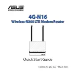 Preview for 1 page of Asus 4G-N16 Quick Start Manual