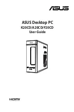 Preview for 1 page of Asus A20CD User Manual