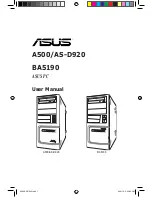 Asus A500 User Manual preview