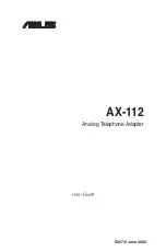 Asus Analog Telephone Adapter AX-112 User Manual preview