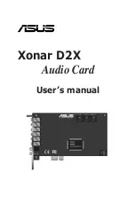 Preview for 1 page of Asus Audio Card Xonar D2X User Manual