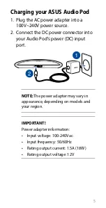 Preview for 7 page of Asus Audio Pod User Manual