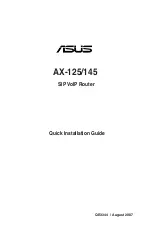 Предварительный просмотр 1 страницы Asus AX-125 Quick Installation Manual