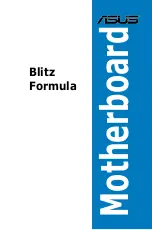 Asus Blitz Formula User Manual preview